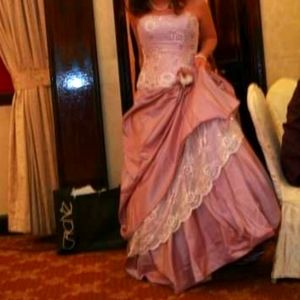 bellezza purple flower dress. size 10